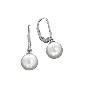 Vivance Paar Ohrhänger »925 Silber rhodiniert mit Süßwasserzuchtperlen in weiß«