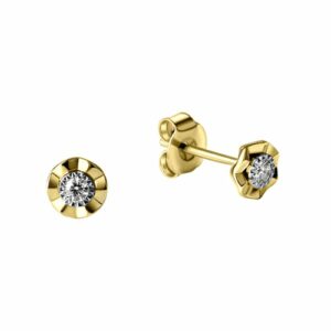 Vivance Paar Ohrstecker »585/- Gelbgold bicolor mit Brillant«