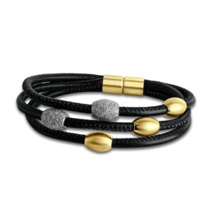 Zeeme Armband »Edelstahl IP-gelb matt«