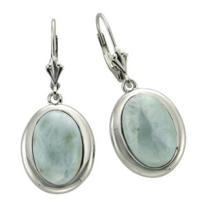 Zeeme Paar Ohrhänger »925/- Sterling Silber Larimar«